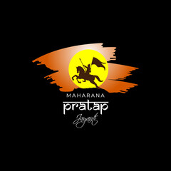 Vector illustration for Happy Maharana Pratap jayanti