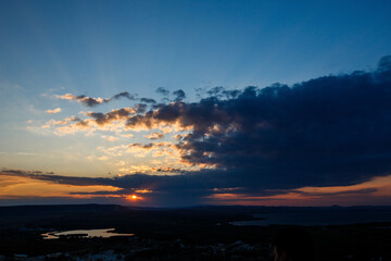Sunset in Romania, at Enisala