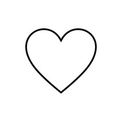 simple heart icon on white background