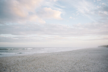 Empty cloudy Carolina Beach in North Carolina