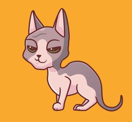 cute cat sphinx. isolated cartoon animal illustration. Flat Style Sticker Icon Design Premium Logo vector. Mascot Character