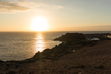 Fototapeta premium Sunset Fuerteventura El Cotillo canary island