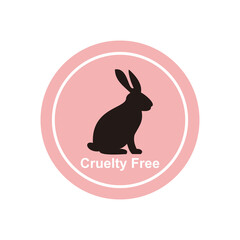 Cruelty free icon with bunny	