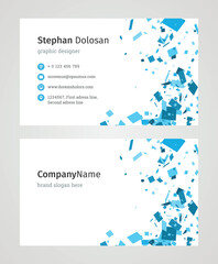 Fototapeta na wymiar Minimalist Business Card Design Template. Modern Creative and Clean Corporate Design. Vector Illustration. Front and Back Sides with Colorful Abstract Background