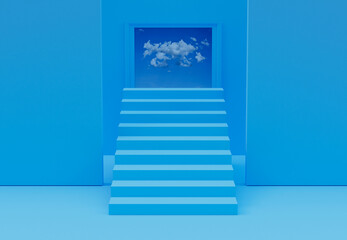 3d illustration, ladder, 3d rendering