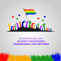 International Day Against Homophobia, Transphobia and Biphobia. May 17. Holiday concept. vector illustration.