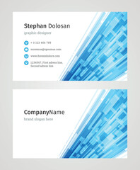 Fototapeta premium Minimalist Business Card Design Template. Modern Creative and Clean Corporate Design. Vector Illustration. Front and Back Sides with Colorful Abstract Background