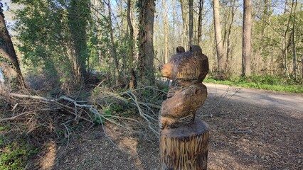 Grötzingen Baggersee, See im Wald Deutschland