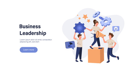 Business management abstract concept vector illustration. Project management, workflow and leadership, waterfall and agile, development team, productivity software, coaching abstract metaphor	