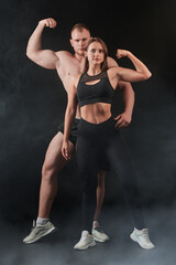 Fototapeta na wymiar athletic woman and man