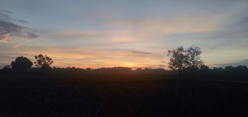 sunset in the mountains