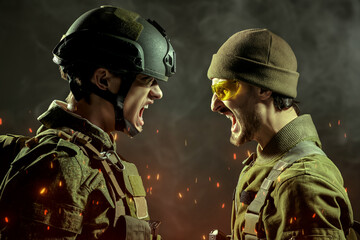 confrontation of enemies