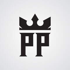 Modern PP logo Design Template. Royalty-free Vector illustration