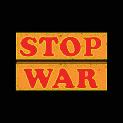 stop war t shirt typography graphic t-shirt print ready premium vector typography graphic t-shirt Premium Vector