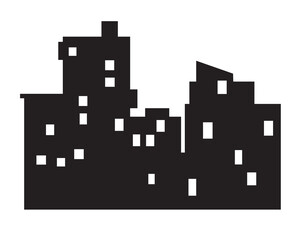 Vector element silhouette single house construction building