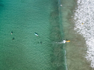 First surfing waves for neophytes in Playa Negra, Costa Rica.