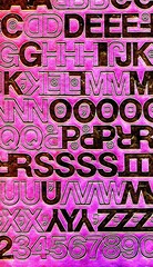 the background, the pattern in the form of carved letters, the impression of convexity and concavity, one color dominates © TK_Office