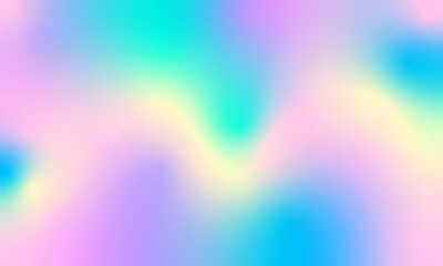 Holographic gradient neon backdrop rainbow pastel vector background © Sajeeb
