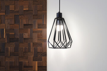 Modern lamp hanging on the wall
