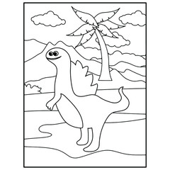 Dinosaur coloring pages for kids