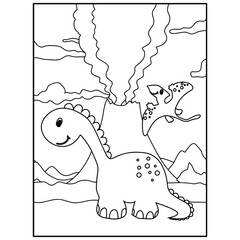 Dinosaur coloring pages for kids