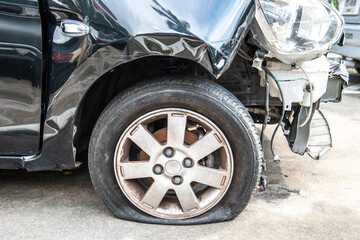 Car crashes are dangerous from car accidents on city roads, damaged cars, dented, torn, damaged paint. The concept of legal driving can help reduce accidents
