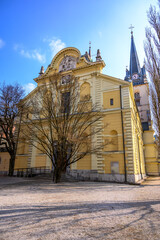 Fototapeta na wymiar Saint James parish Catholic church in Ljubljana
