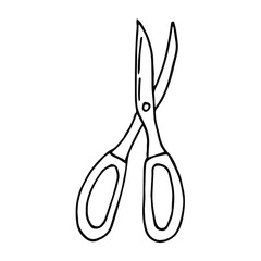 Scissors vector illustration, hand drawing doodles