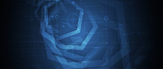 Abstract tech background. Futuristic technology interface