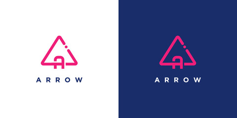 Arrow logo with simple and modern concept Premium Vector