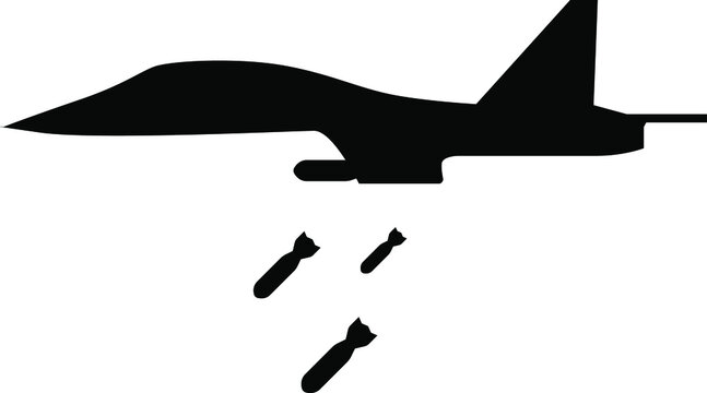 Su-34 Russian fighter-bomber aircraft icon vector image.