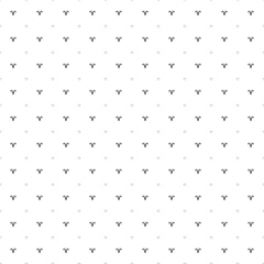 Square seamless background pattern from geometric shapes are different sizes and opacity. The pattern is evenly filled with small black zodiac aries symbols. Vector illustration on white background