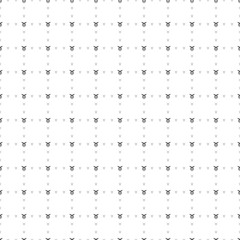 Square seamless background pattern from black zodiac taurus symbols are different sizes and opacity. The pattern is evenly filled. Vector illustration on white background
