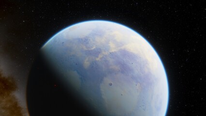 Abstract planets and space background