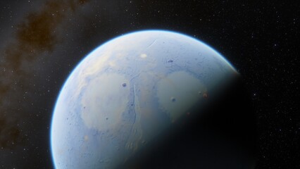 Abstract planets and space background