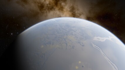 Abstract planets and space background