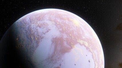 Abstract planets and space background