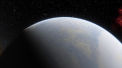 Naklejka premium Abstract planets and space background