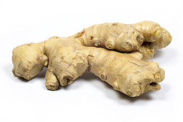 big ginger root isolated on white background