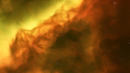 Realistic cosmos and color nebula. Colorful galaxy. 3d illustration