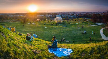 Fototapeta Panorama of the city of Cracow, Poland, no war obraz