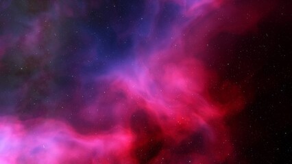 Realistic cosmos and color nebula. Colorful galaxy. 3d illustration