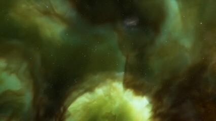 Fototapeta na wymiar Realistic cosmos and color nebula. Colorful galaxy. 3d illustration
