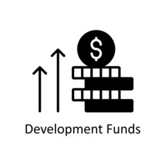 Development Funds vector Solid icon for web isolated on white background EPS 10 file
