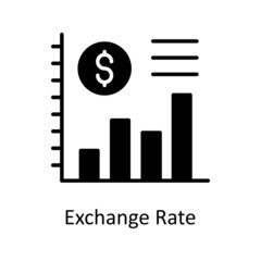 Exchange Rate vector Solid icon for web isolated on white background EPS 10 file