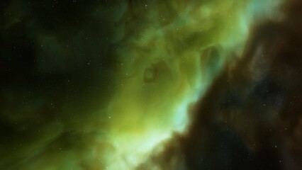 Fototapeta na wymiar Realistic cosmos and color nebula. Colorful galaxy. 3d illustration