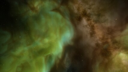 Obraz na płótnie Canvas Realistic cosmos and color nebula. Colorful galaxy. 3d illustration