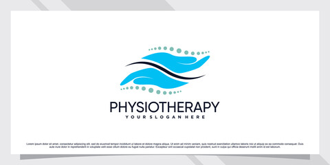 Chiropractic icon logo template with creative concept