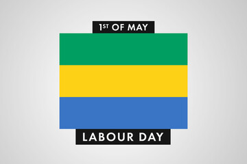 Fototapeta premium Gabon Labor Day. International World Workers Day of Gabon background, banner or poster
