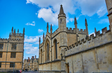Fototapeta na wymiar OXFORD, UK - April 13, 2021. All Souls College. Oxford University